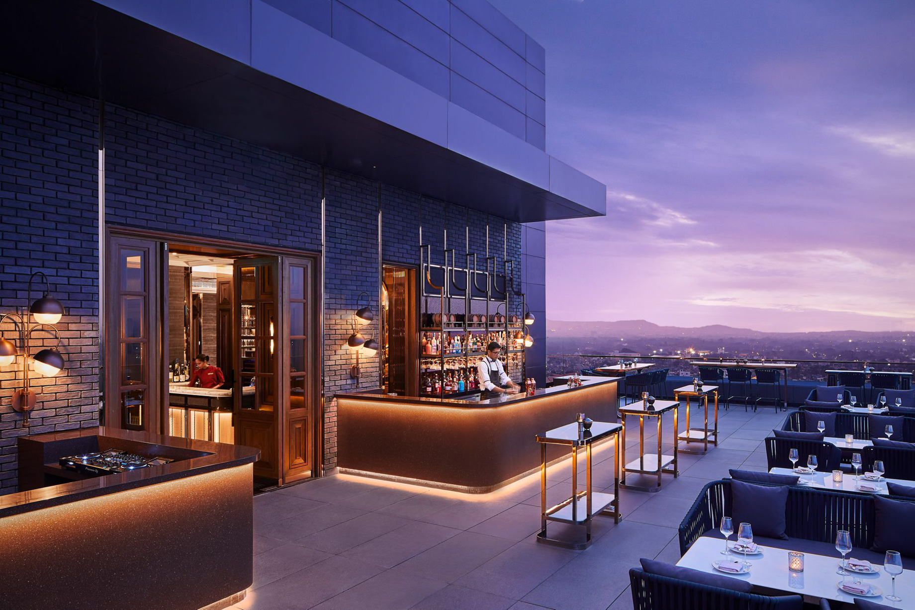 The Ritz-Carlton, Pune Hotel – Maharashtra, India – Aassmana Rooftop Bar Evening