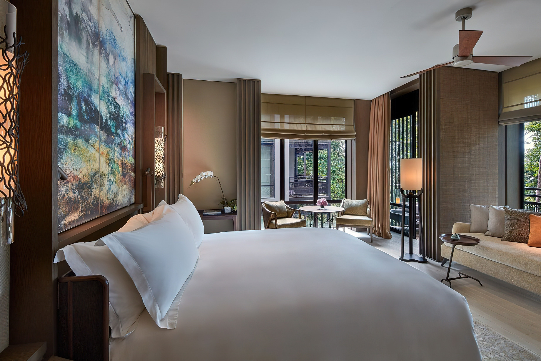 The Ritz-Carlton, Langkawi Hotel – Kedah, Malaysia – Rainforest Deluxe Room Bedroom_