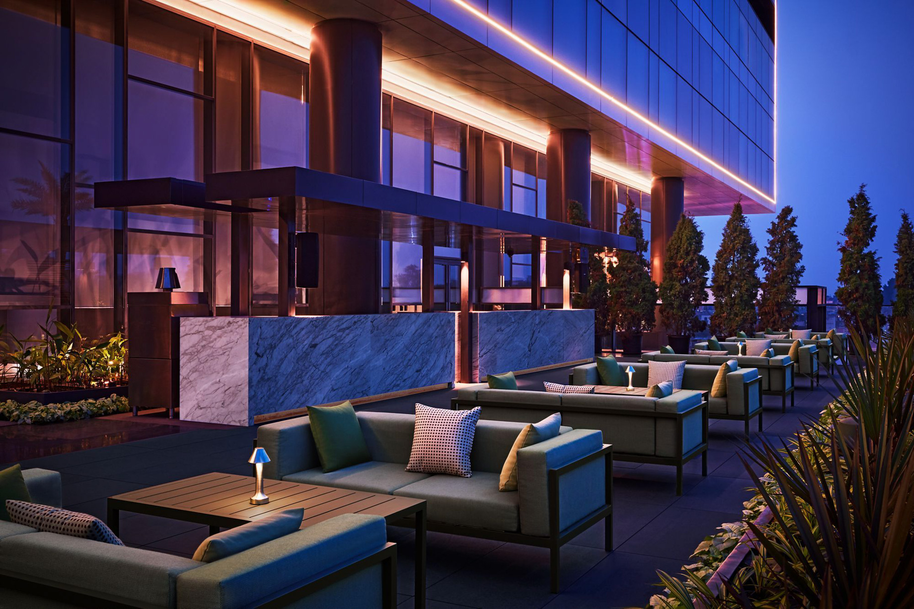 The Ritz-Carlton, Pune Hotel – Maharashtra, India – Outdoor Terrace Evening