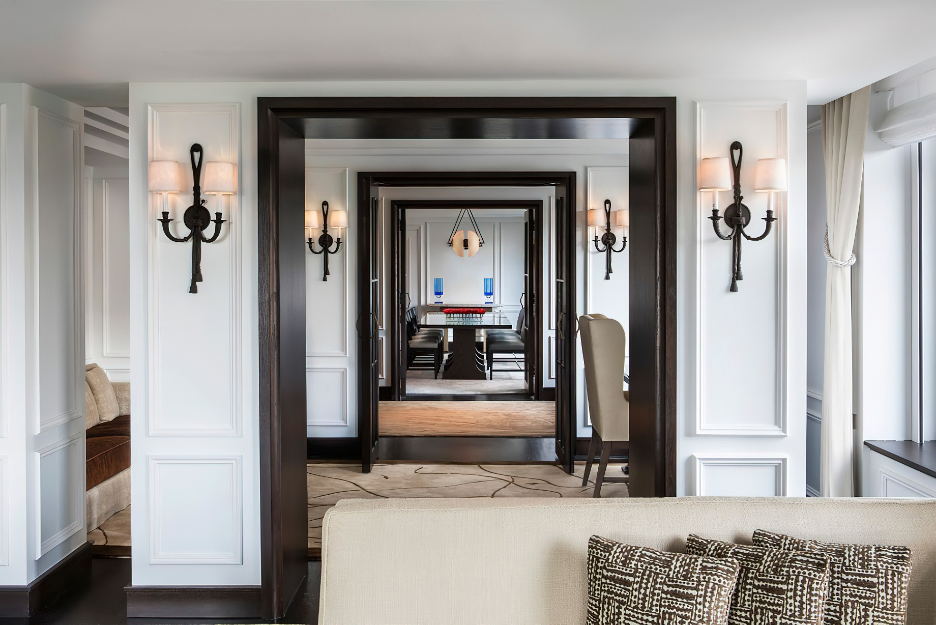 The Ritz-Carlton New York, Central Park Hotel - New York, NY, USA - The Royal Suite Living Room to Dining Room