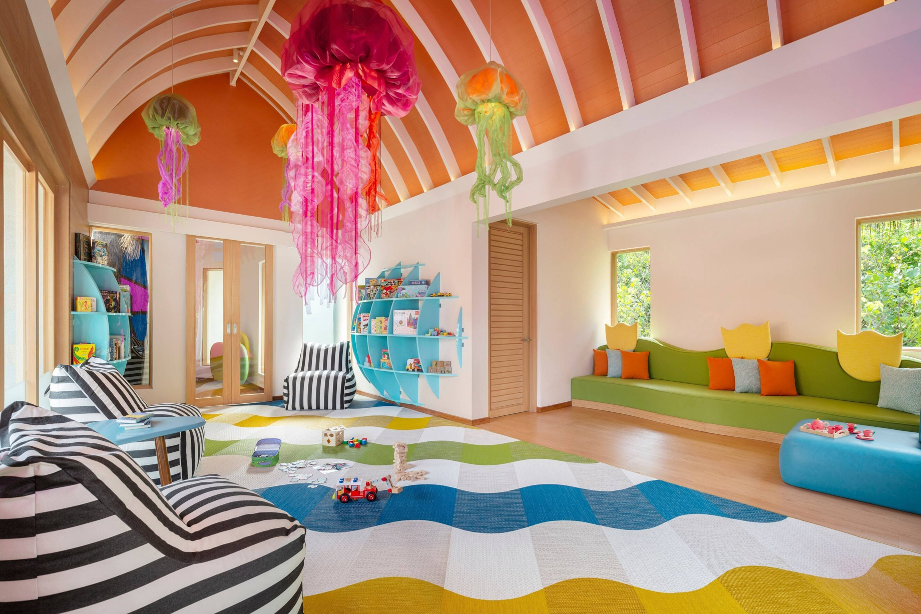 JW Marriott Maldives Resort & Spa – Shaviyani Atoll, Maldives – Little Griffins Kids Club Interior Decor