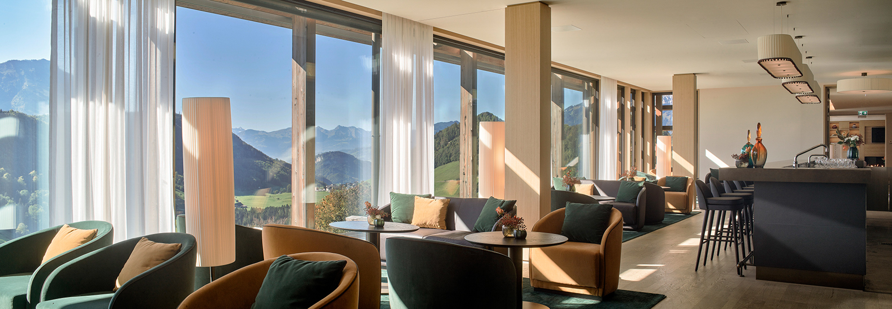 Burgenstock Hotel & Alpine Spa – Obburgen, Switzerland – Verbena Restaurant & Bar Interior