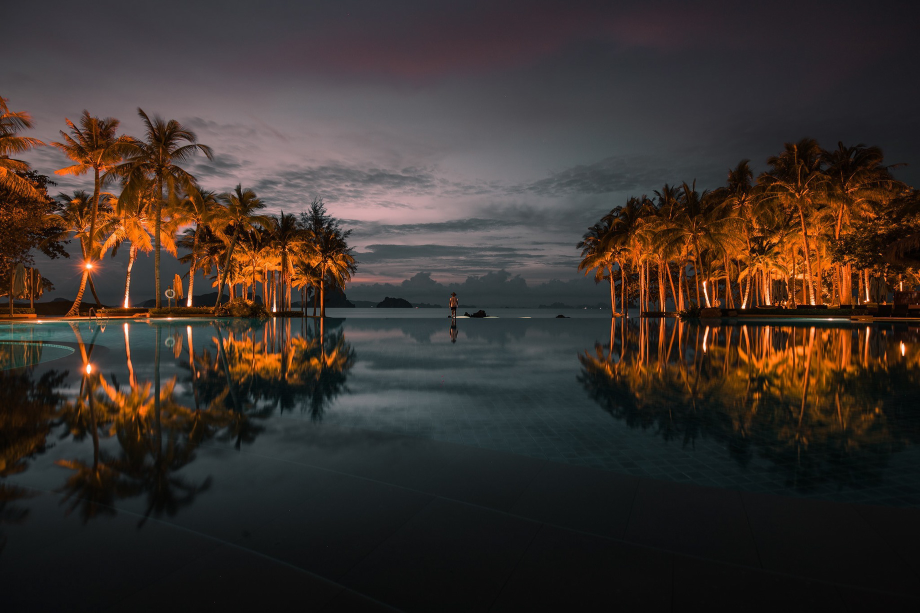 The Ritz-Carlton, Phulay Bay Reserve Resort - Muang Krabi, Thailand - Pool Sunset