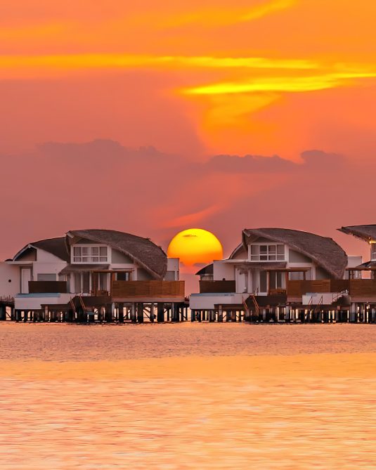 JW Marriott Maldives Resort & Spa - Shaviyani Atoll, Maldives - Overwater Pool Villas Sunset