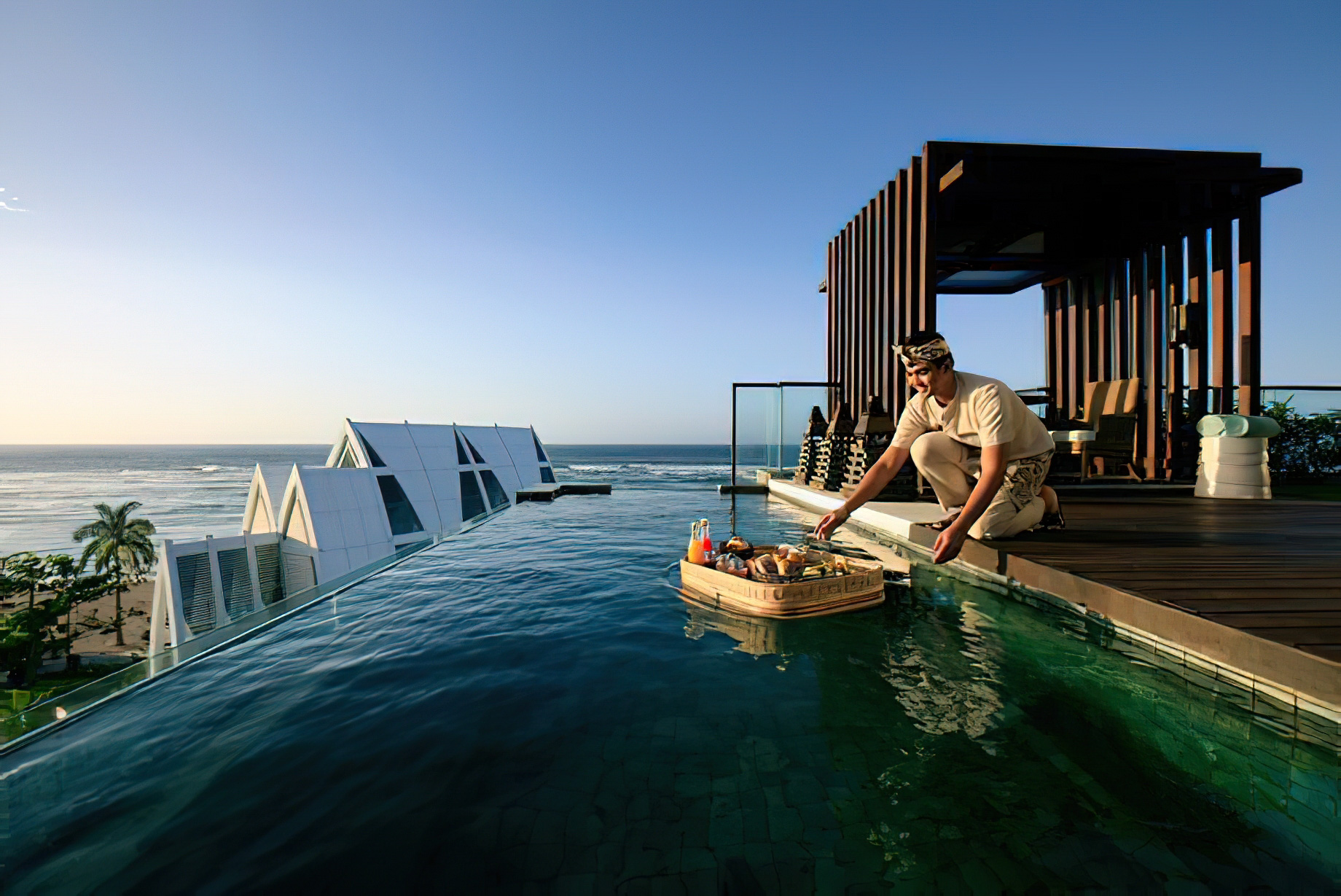 The Ritz-Carlton, Bali Nusa Dua Hotel – Bali, Indonesia – Floating Pool Breakfast