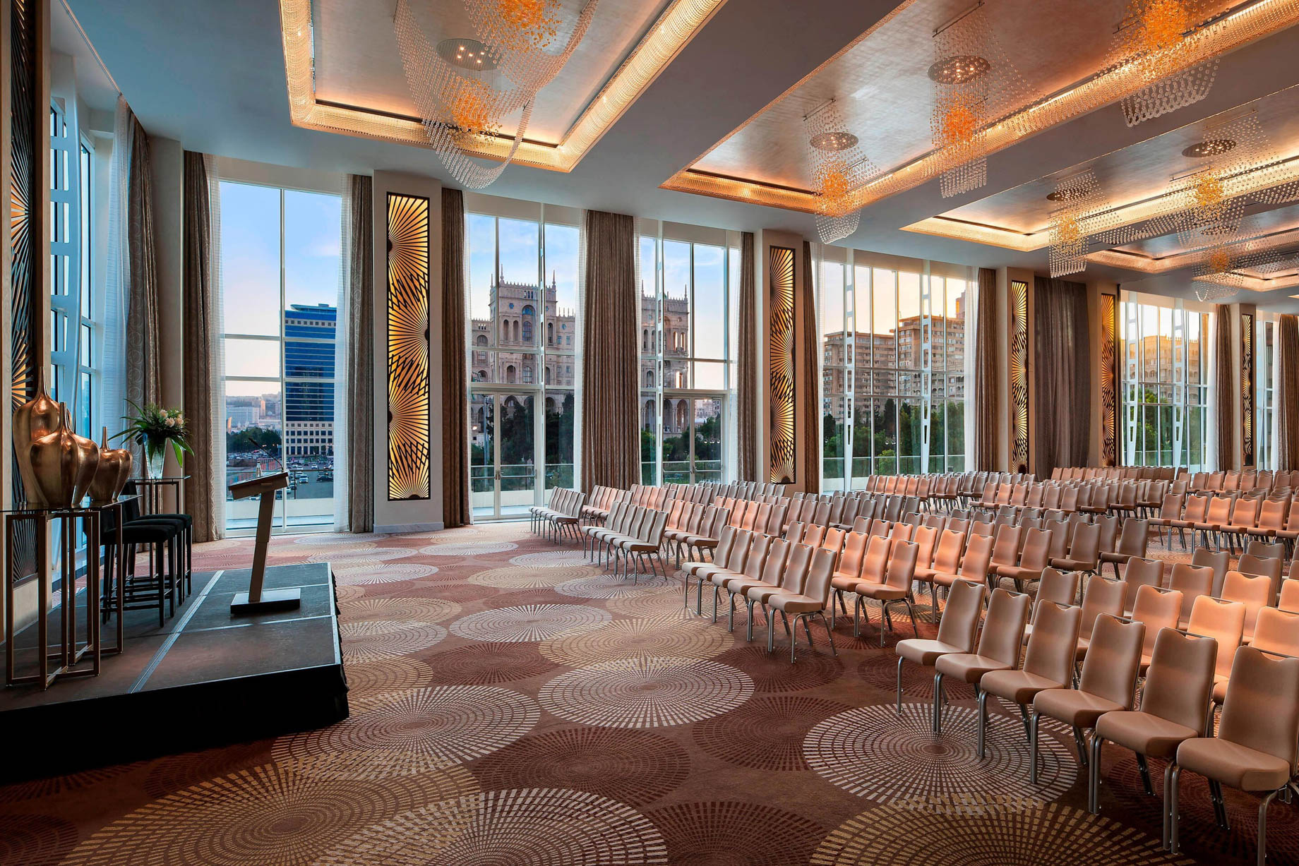 JW Marriott Absheron Baku Hotel – Baku, Azerbaijan – Sharg Zali Ballroom Theatre Setup
