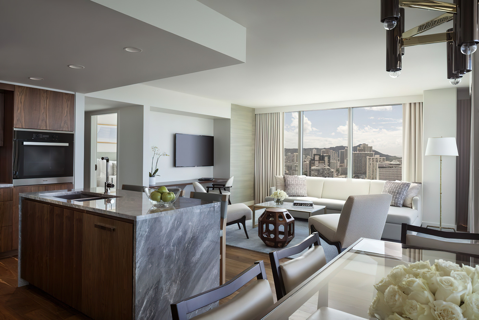The Ritz-Carlton Residences, Waikiki Beach Hotel - Waikiki, HI, USA - Grand Ocean View 3 Bedroom Suite Living Area