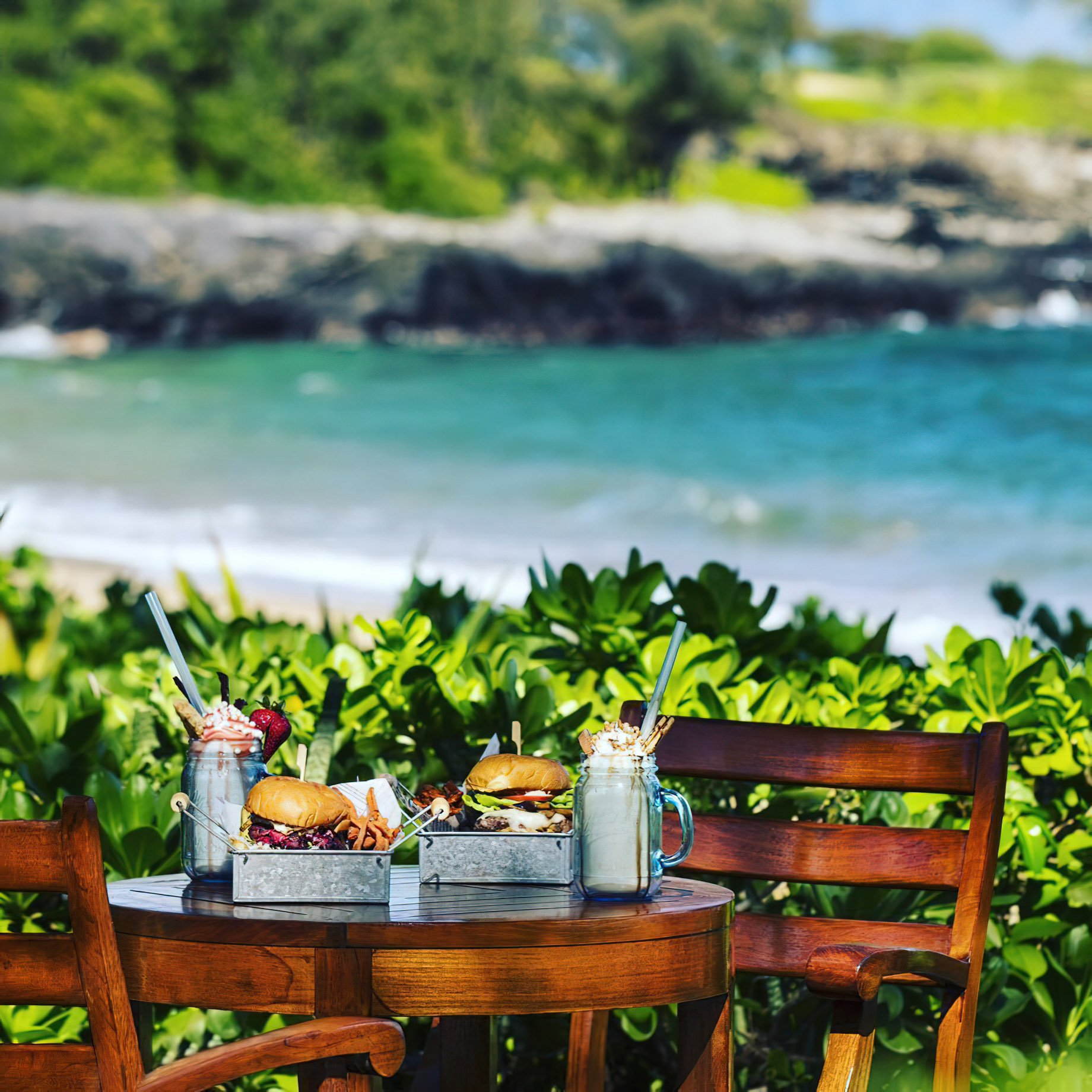 The Ritz-Carlton Maui, Kapalua Resort - Kapalua, HI, USA - Burger Shack Dining Kapalua Beach View