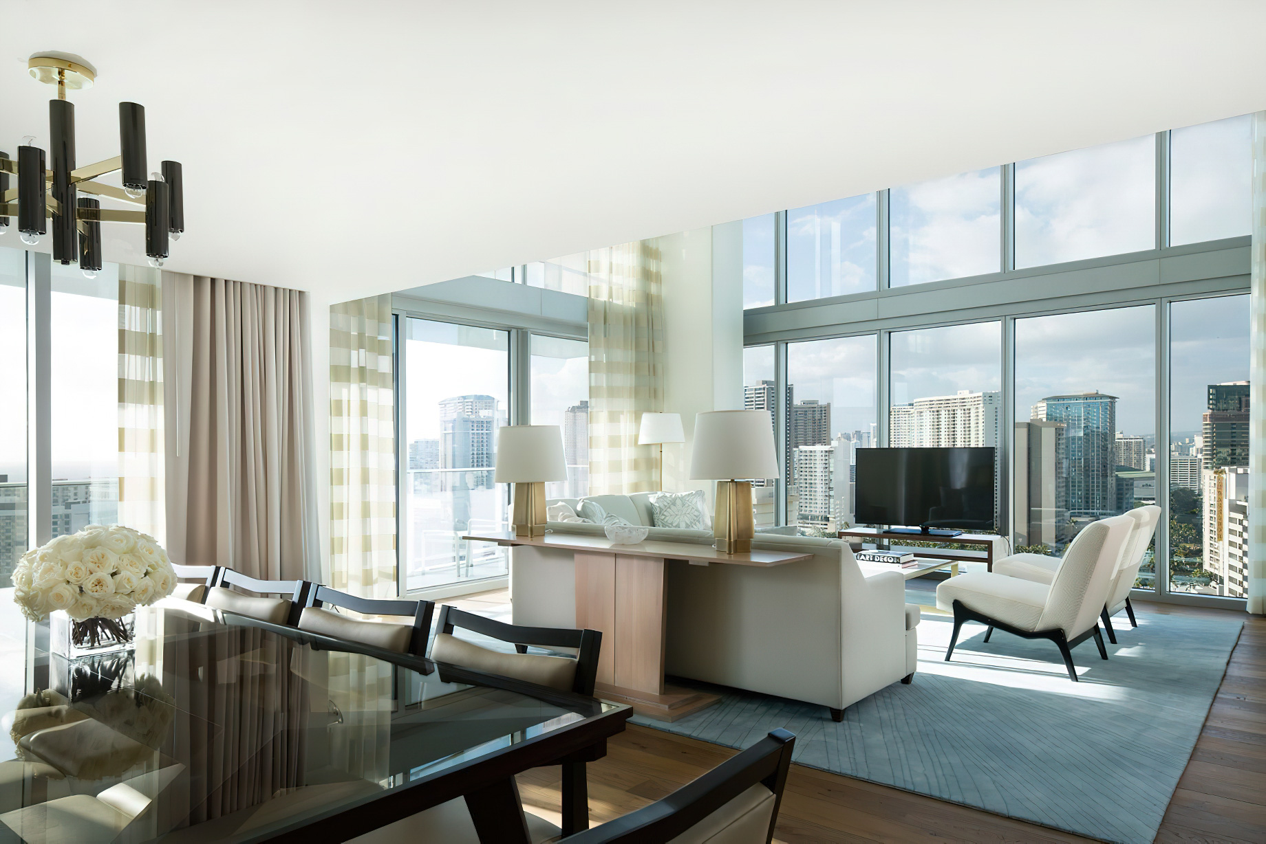 The Ritz-Carlton Residences, Waikiki Beach Hotel – Waikiki, HI, USA – Grand Ocean View 4 Bedroom Suite Living Area