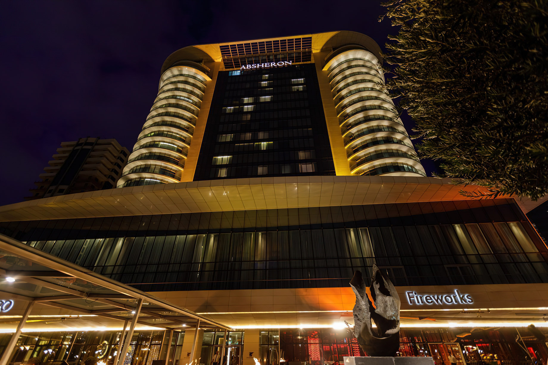 JW Marriott Absheron Baku Hotel – Baku, Azerbaijan – Hotel Exterior Night