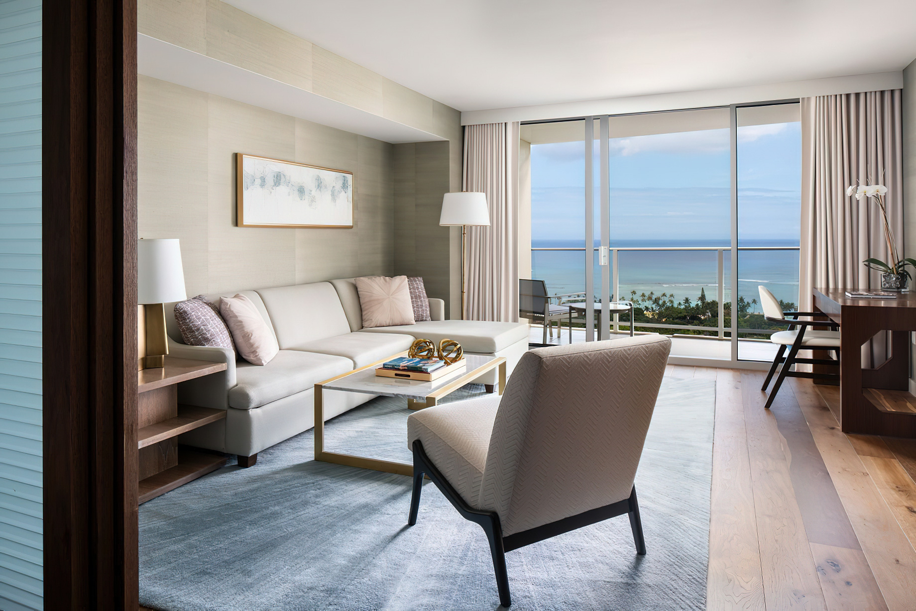 The Ritz-Carlton Residences, Waikiki Beach Hotel – Waikiki, HI, USA – Grand Ocean View Room Living Room