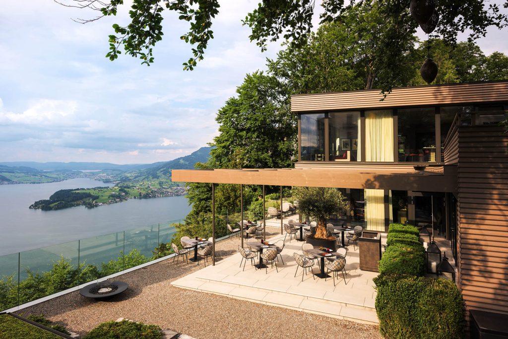 Burgenstock Hotel & Alpine Spa - Obburgen, Switzerland - Sharq Oriental Restaurant Outdoor Terrace