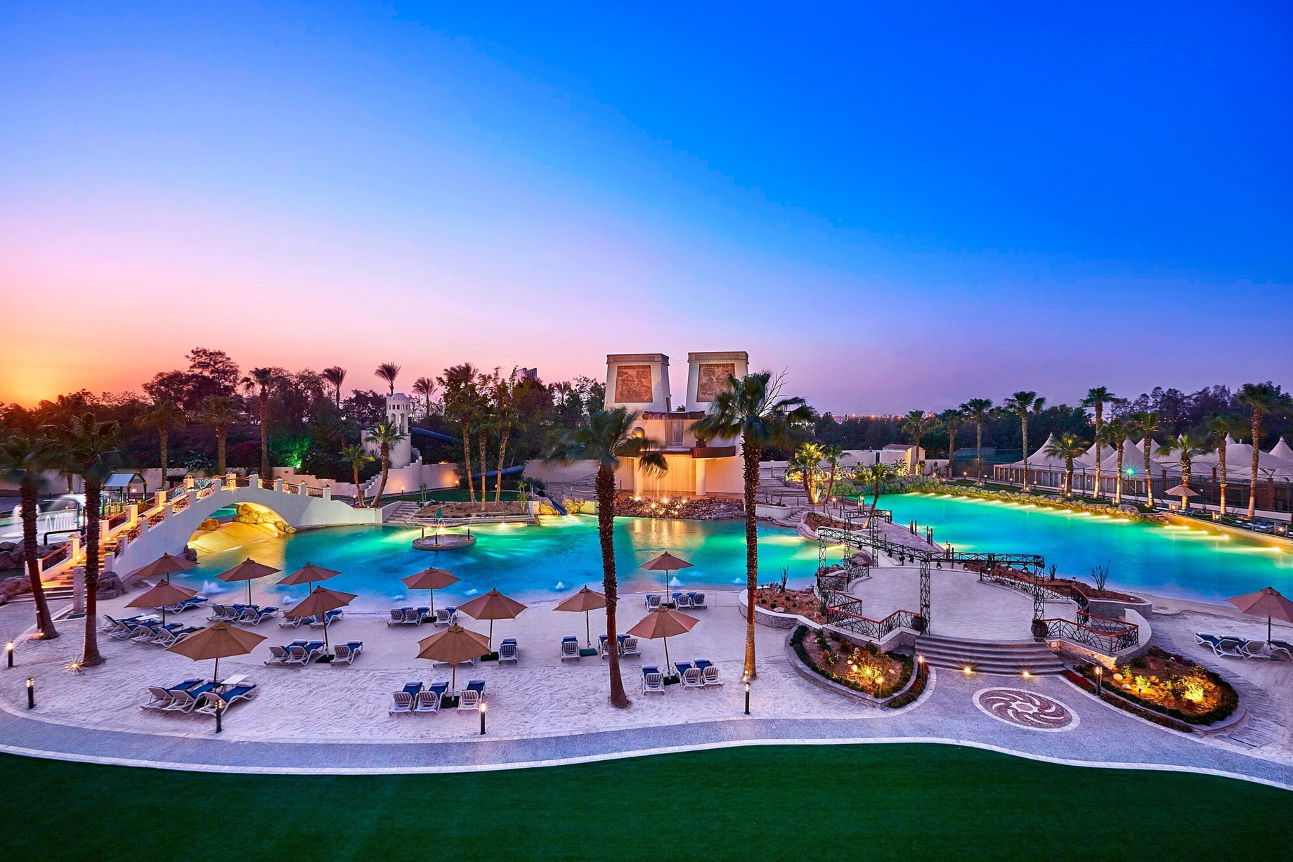 JW Marriott Hotel Cairo - Cairo, Egypt - The Beach Water Park Sunset