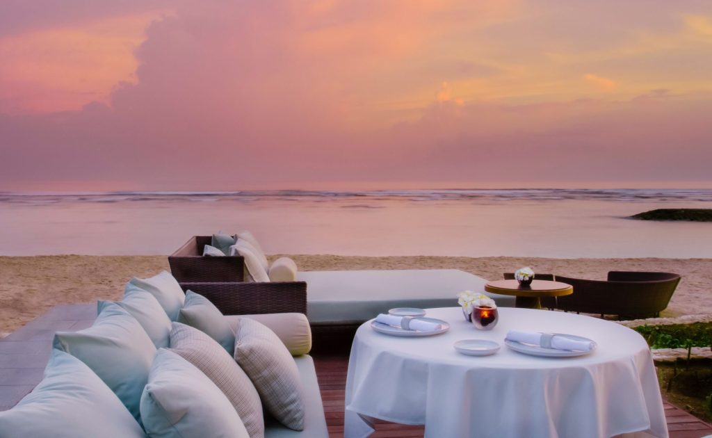 The Ritz-Carlton, Bali Nusa Dua Hotel - Bali, Indonesia - Beach Dining Sunset