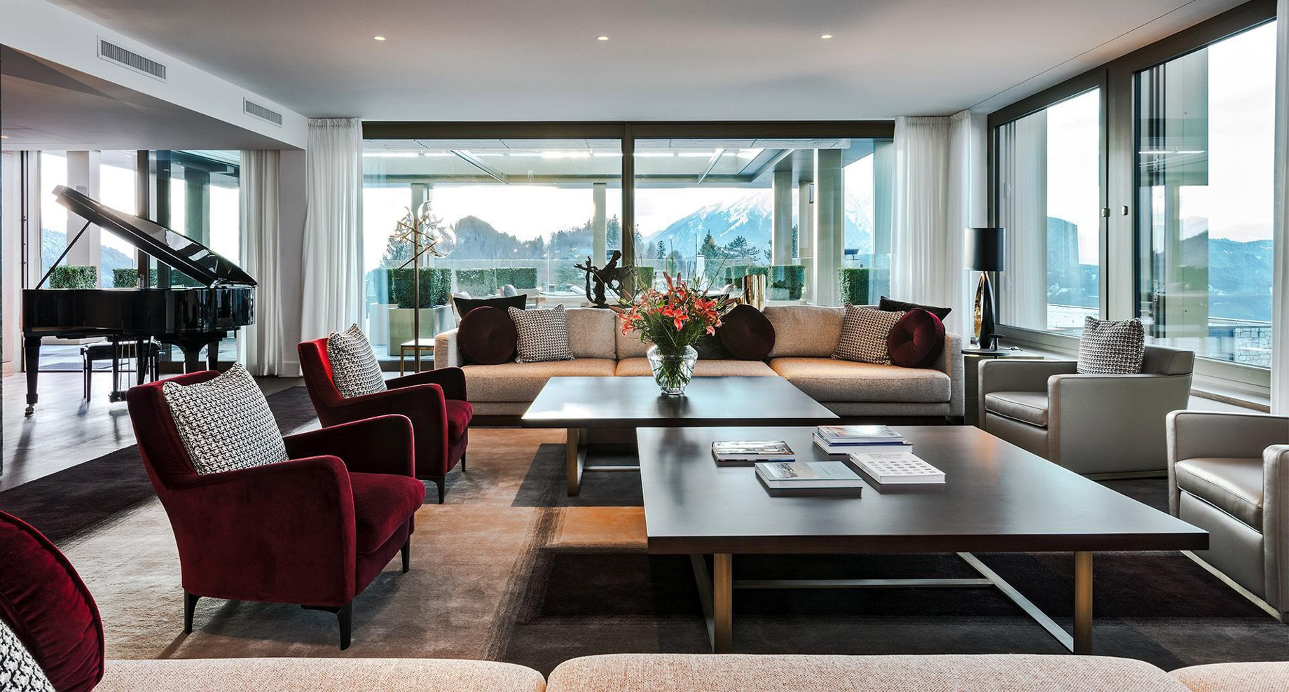 Burgenstock Hotel & Alpine Spa – Obburgen, Switzerland – Royal Suite Living Area