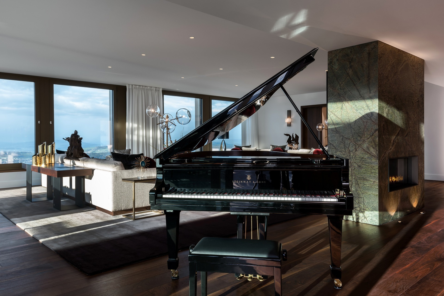 Burgenstock Hotel & Alpine Spa – Obburgen, Switzerland – Royal Suite Grand Piano