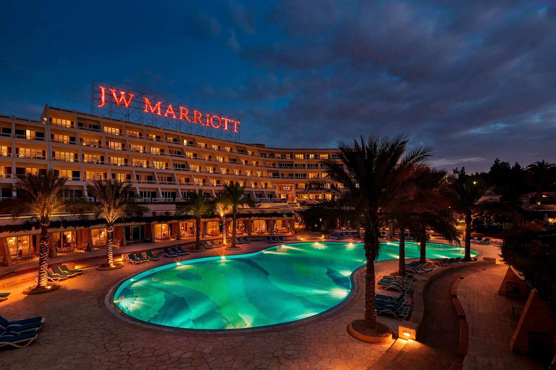 JW Marriott Hotel Cairo – Cairo, Egypt – Outdoor Pool Night