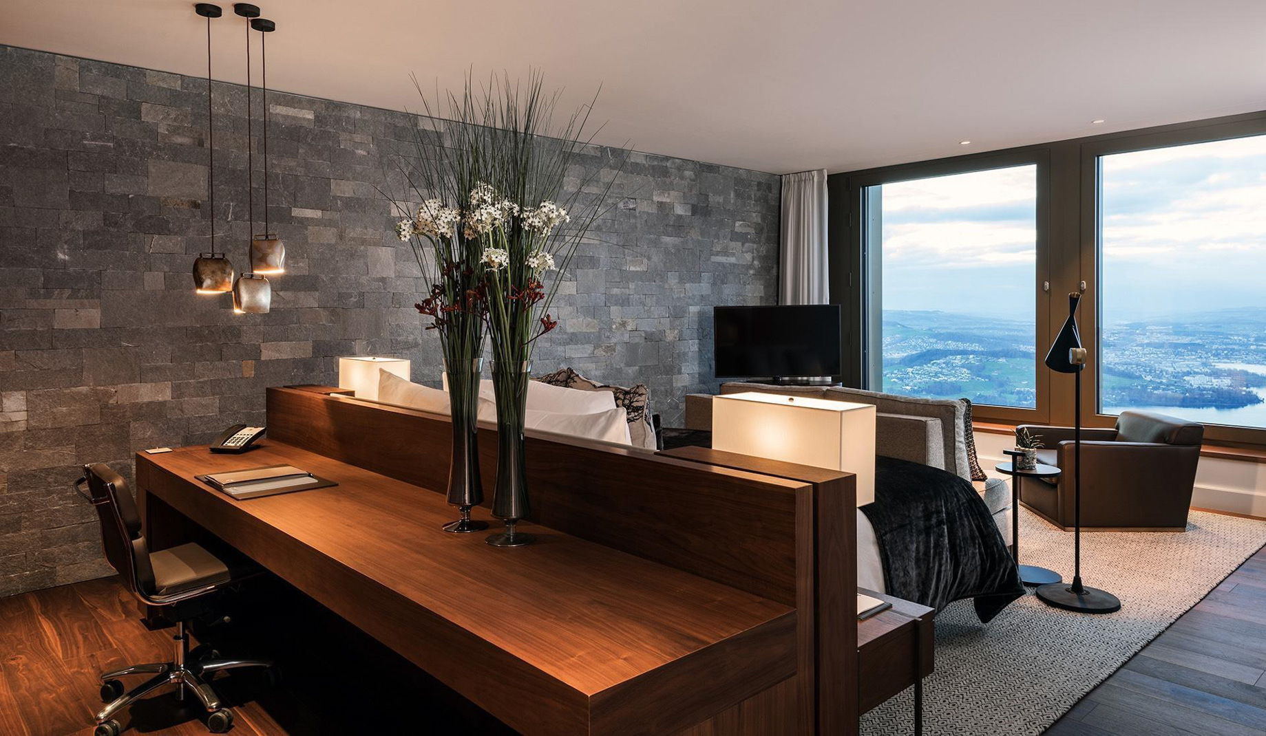 Burgenstock Hotel & Alpine Spa – Obburgen, Switzerland – Royal Suite Bedroom View