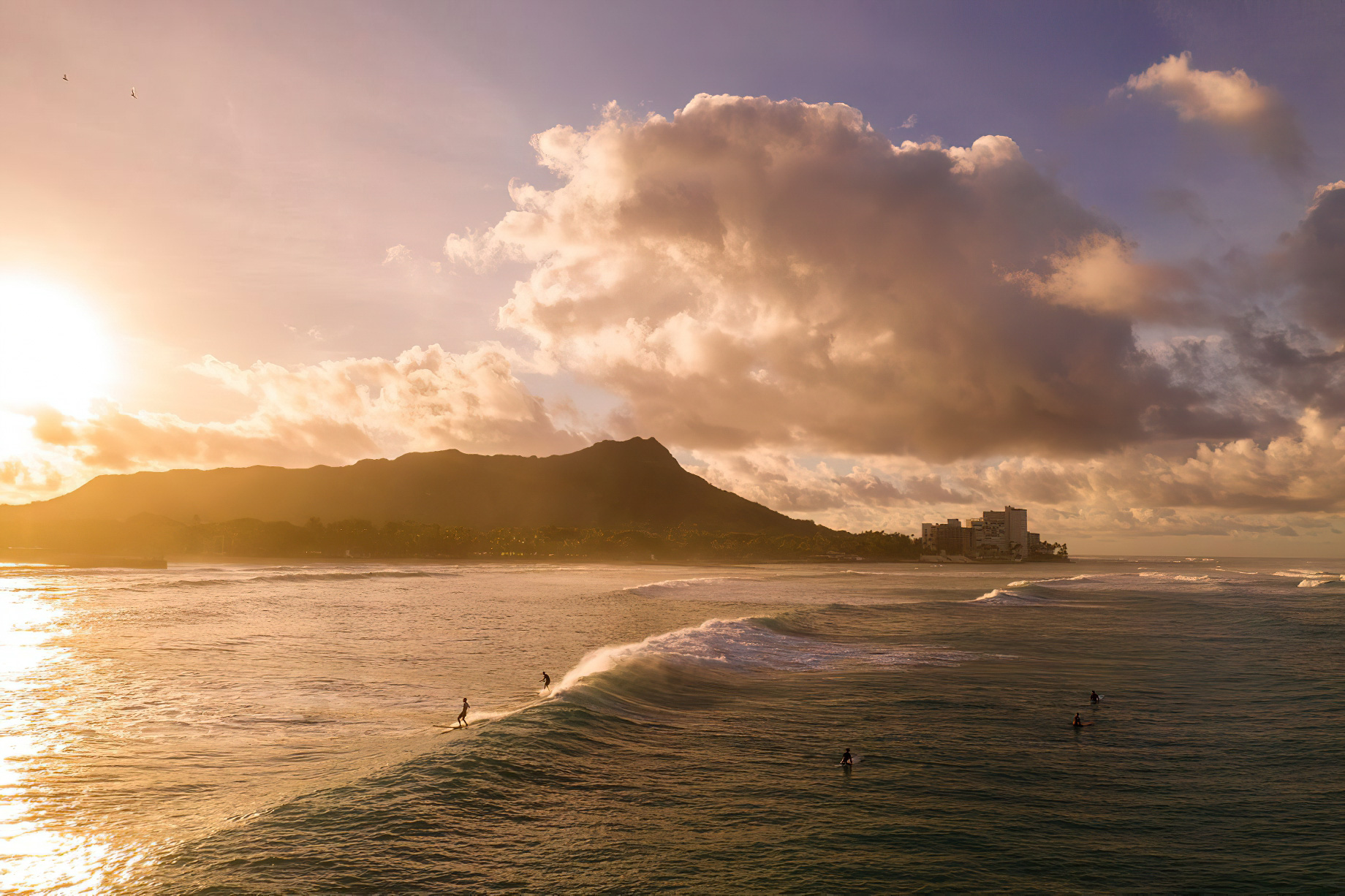 The Ritz-Carlton Residences, Waikiki Beach Hotel – Waikiki, HI, USA – Waikiki Beach Diamond Head Sunset View