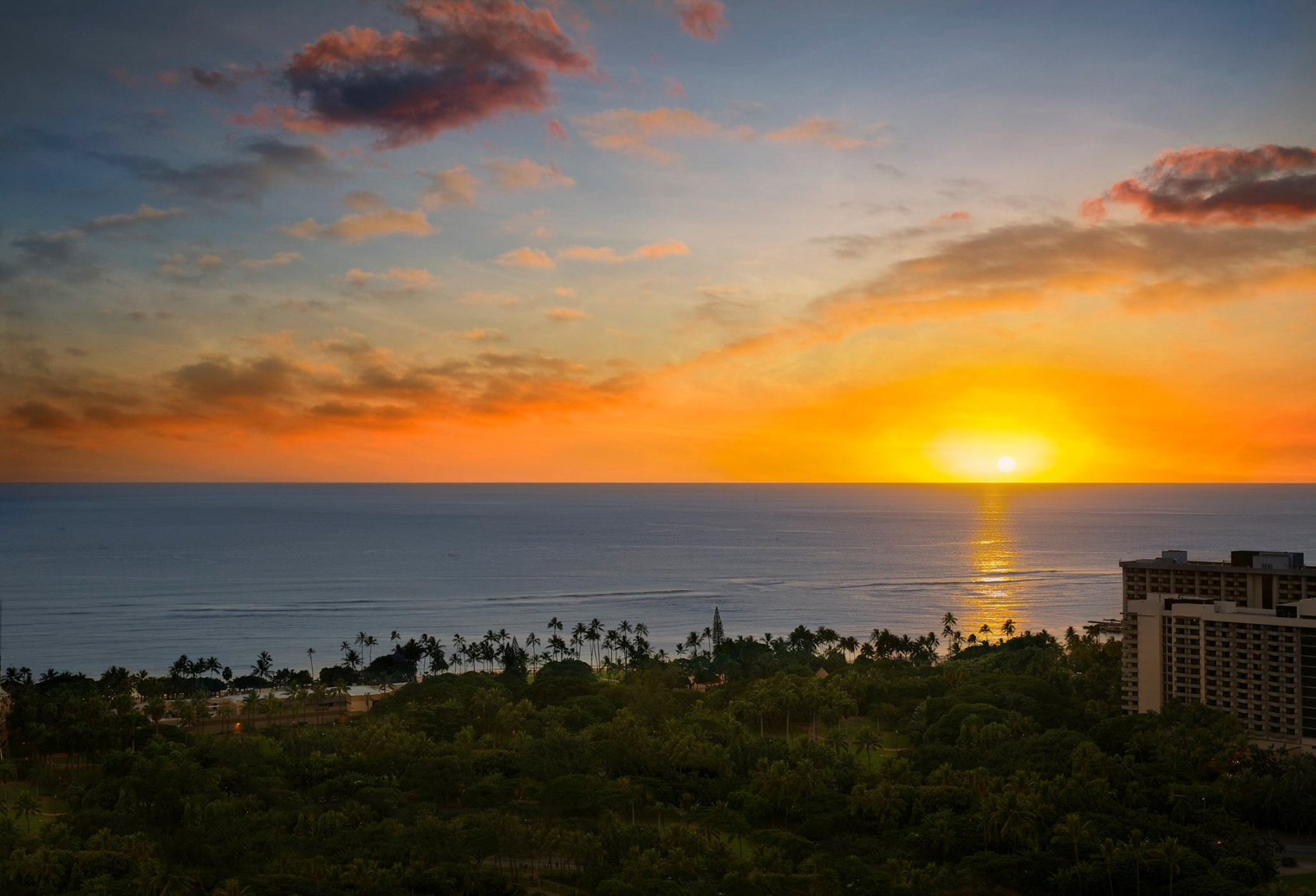 The Ritz-Carlton Residences, Waikiki Beach Hotel – Waikiki, HI, USA – Sunset View
