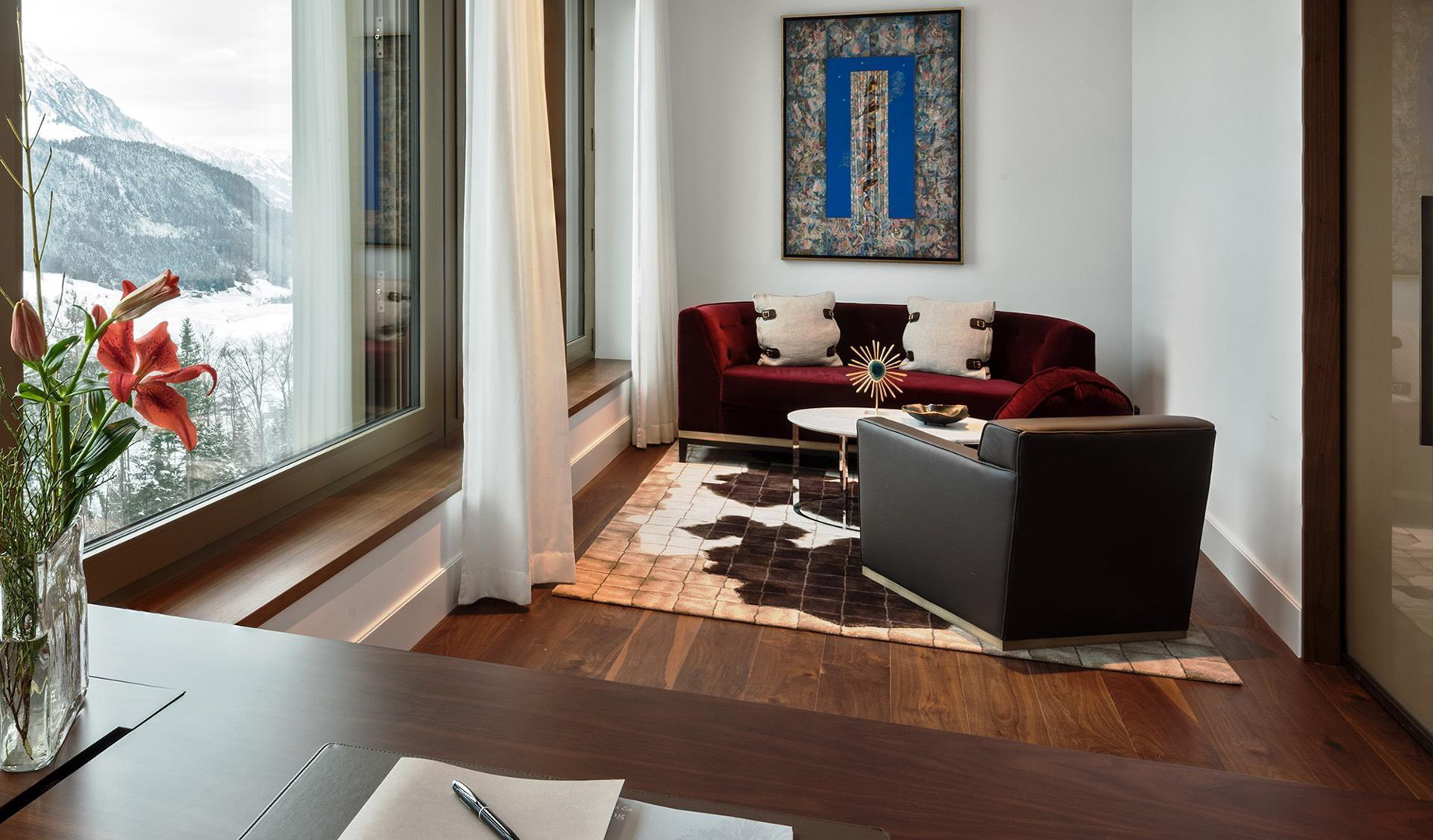 Burgenstock Hotel & Alpine Spa – Obburgen, Switzerland – Royal Suite Sitting Area