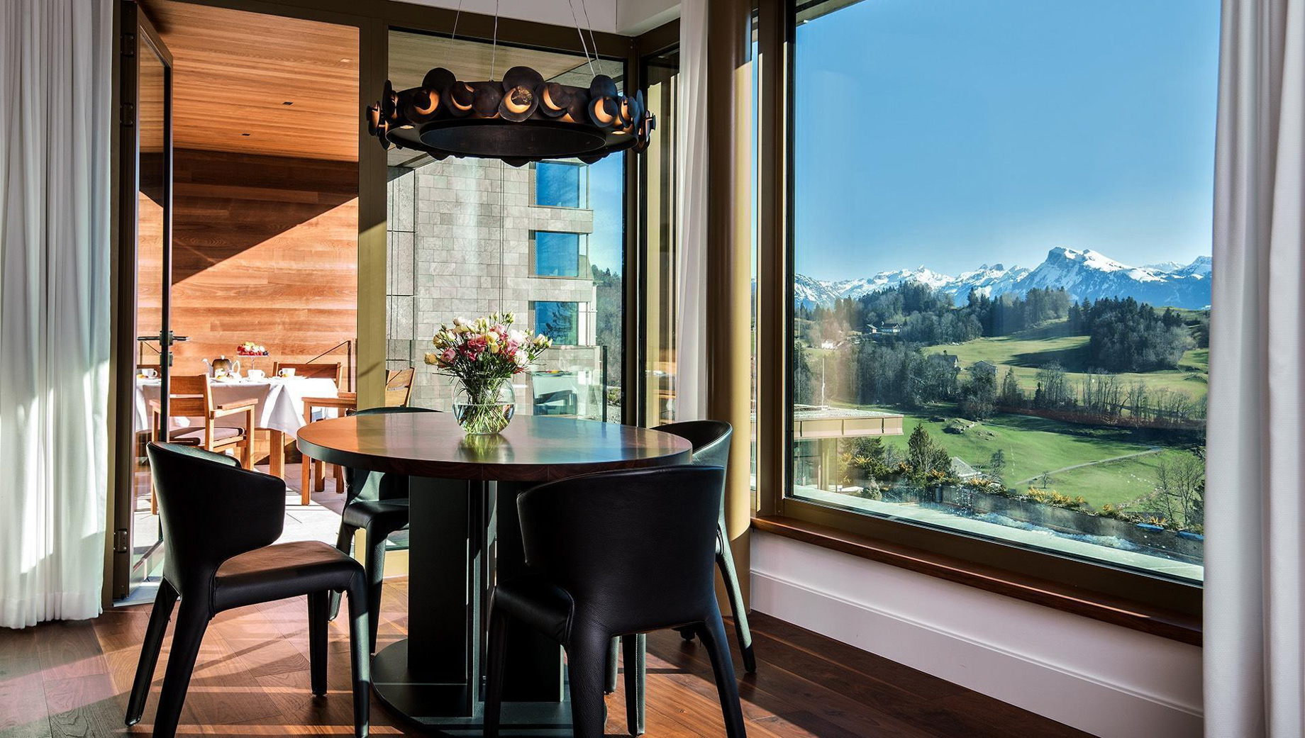 Burgenstock Hotel & Alpine Spa – Obburgen, Switzerland – Spa Suite Dining Area