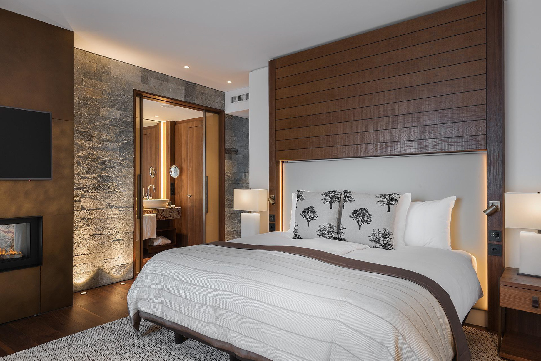 Burgenstock Hotel & Alpine Spa – Obburgen, Switzerland – Spa Suite Bedroom