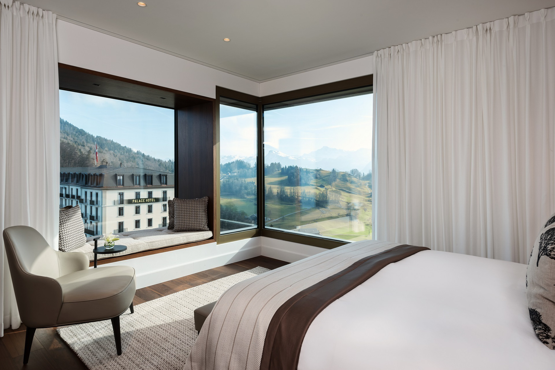 Burgenstock Hotel & Alpine Spa – Obburgen, Switzerland – Family Suite Bedroom