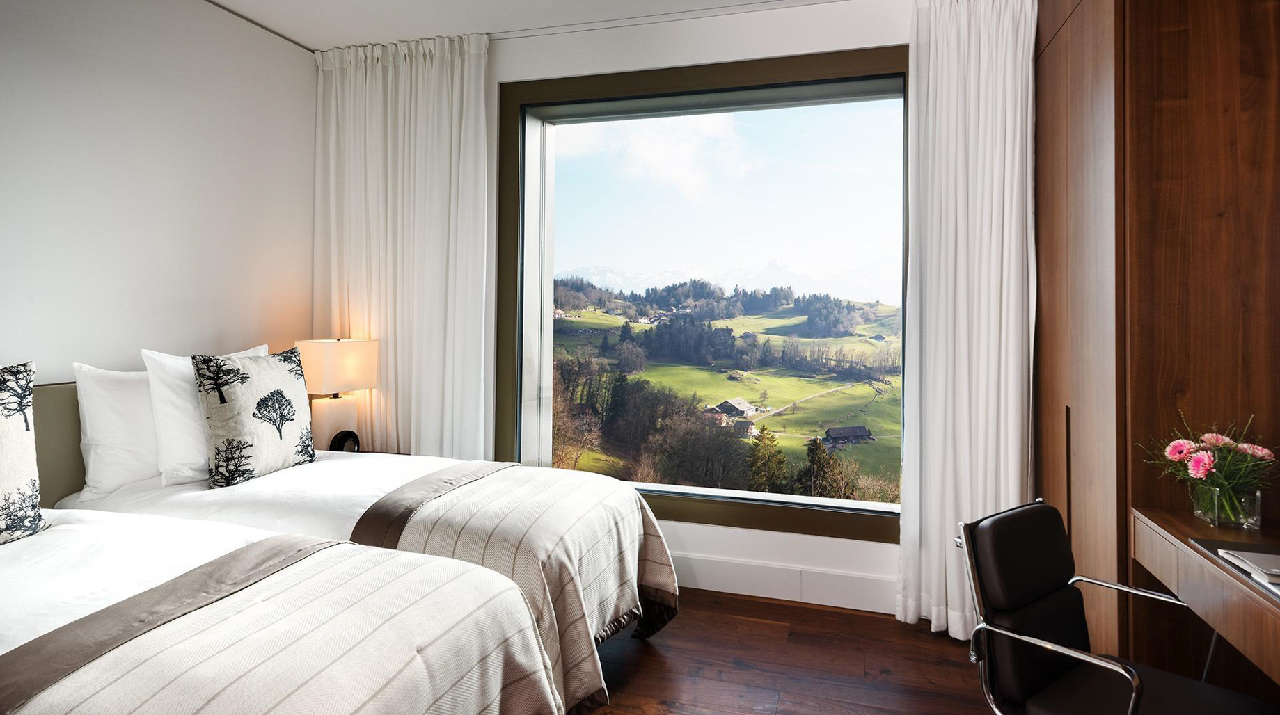 Burgenstock Hotel & Alpine Spa – Obburgen, Switzerland – Family Suite Twin Bedroom