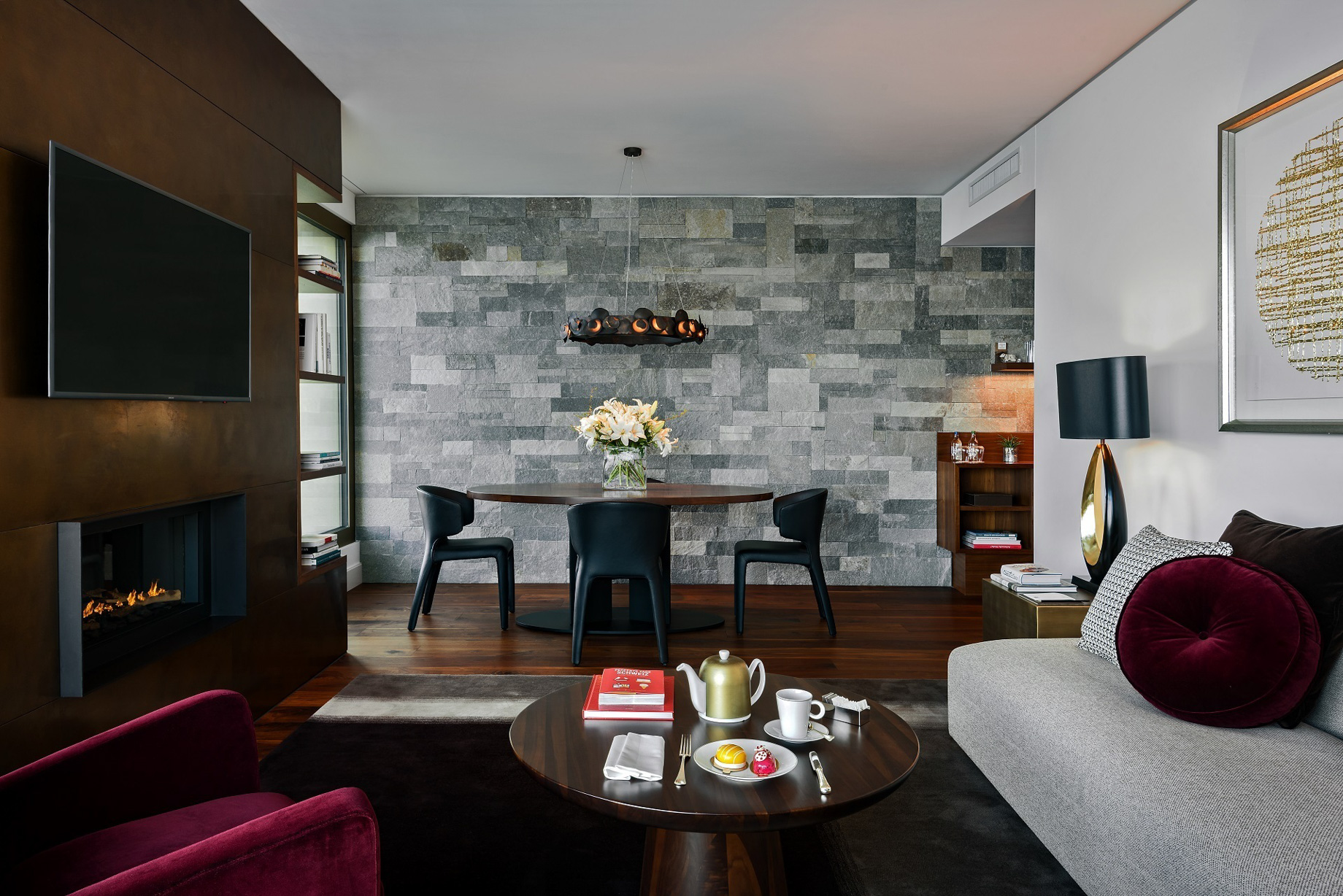 Burgenstock Hotel & Alpine Spa – Obburgen, Switzerland – Lake View Suite Living Area