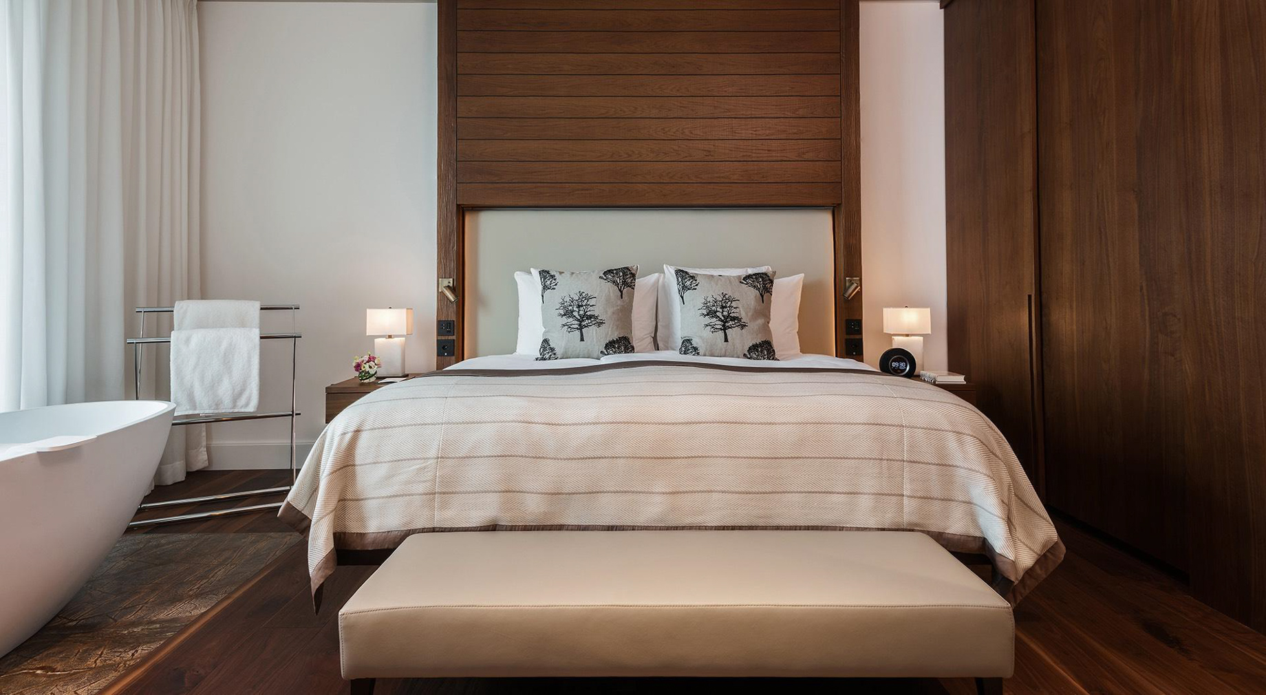 Burgenstock Hotel & Alpine Spa – Obburgen, Switzerland – Lake View Suite Bedroom