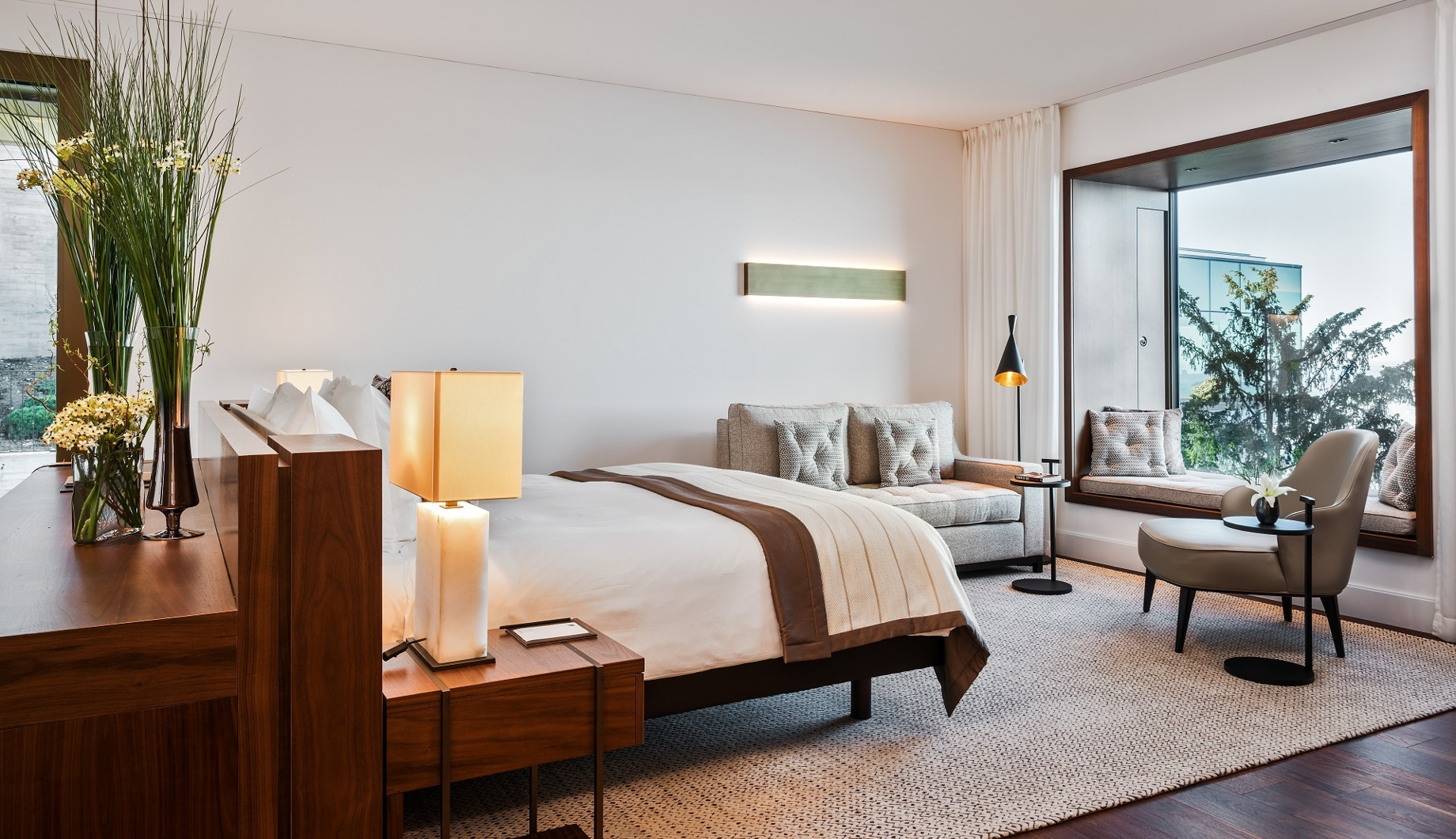 Burgenstock Hotel & Alpine Spa – Obburgen, Switzerland – Panoramic Suite Bedroom