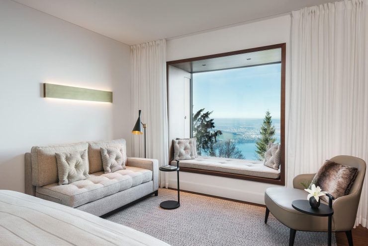 Burgenstock Hotel & Alpine Spa - Obburgen, Switzerland - Panoramic Suite Bedroom Window Seating
