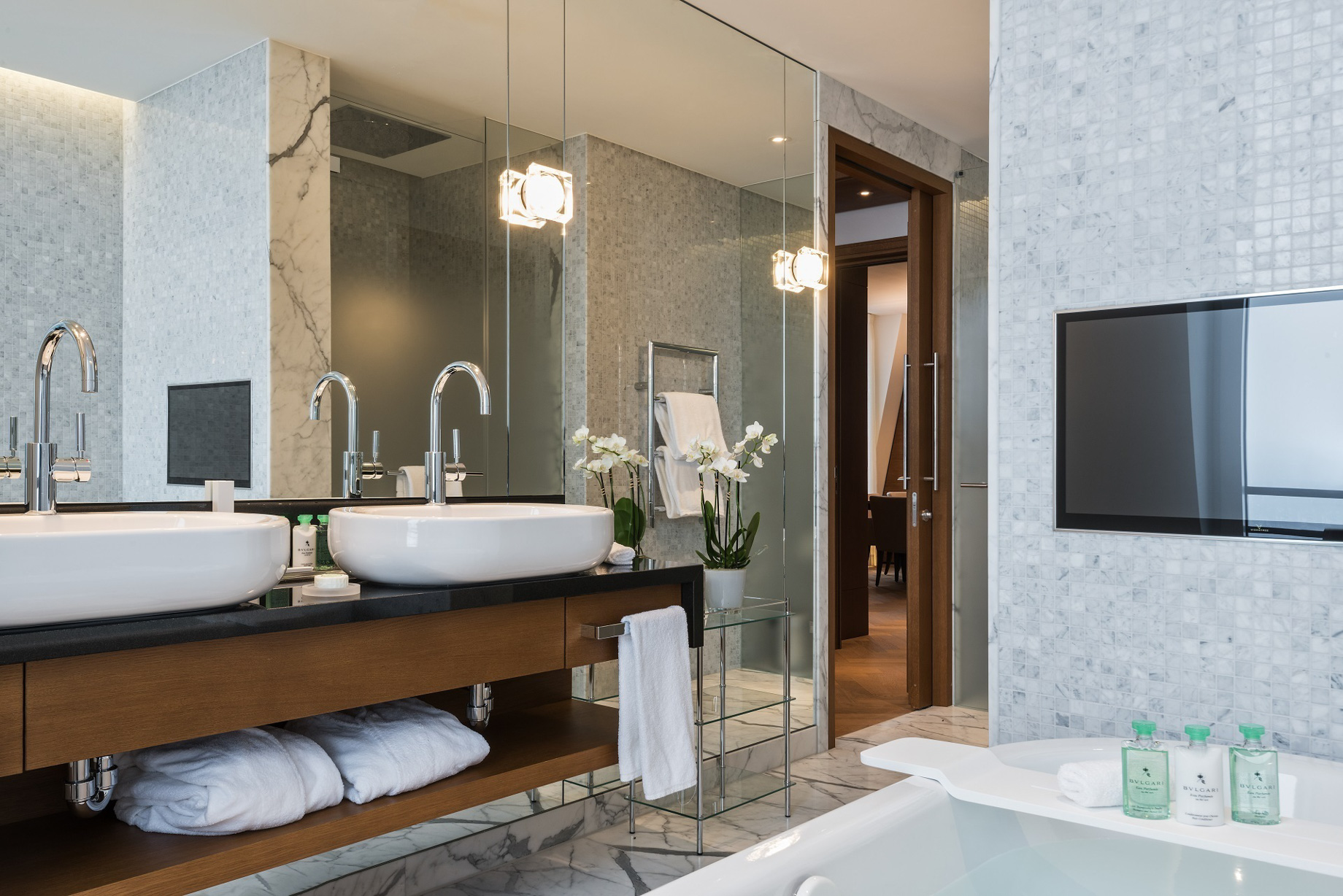 Burgenstock Hotel & Alpine Spa – Obburgen, Switzerland – Panoramic Suite Bathroom