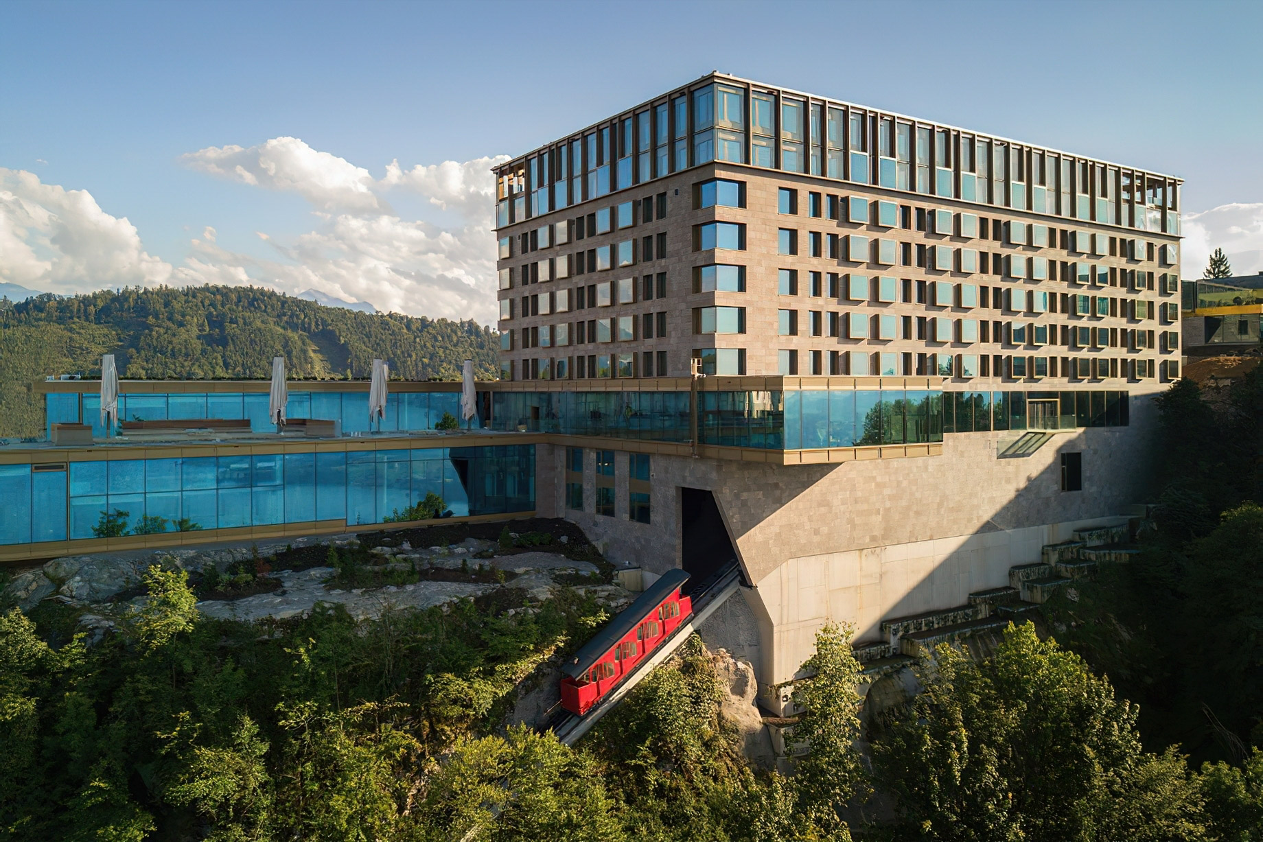Burgenstock Hotel & Alpine Spa – Obburgen, Switzerland – Buergenstock Resort Lake Lucerne Funicular