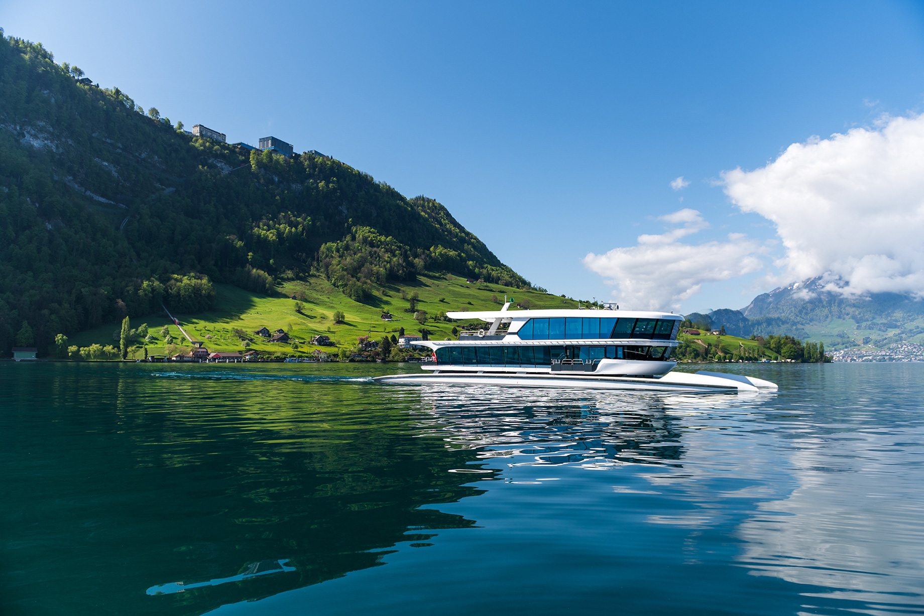 Burgenstock Hotel & Alpine Spa – Obburgen, Switzerland – Buergenstock Resort Lake Lucerne Funicular Shuttle Boat