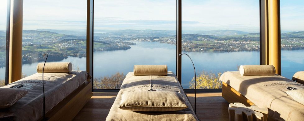 Burgenstock Hotel & Alpine Spa - Obburgen, Switzerland - Alpine Spa Silent Room Lake Lucerne View