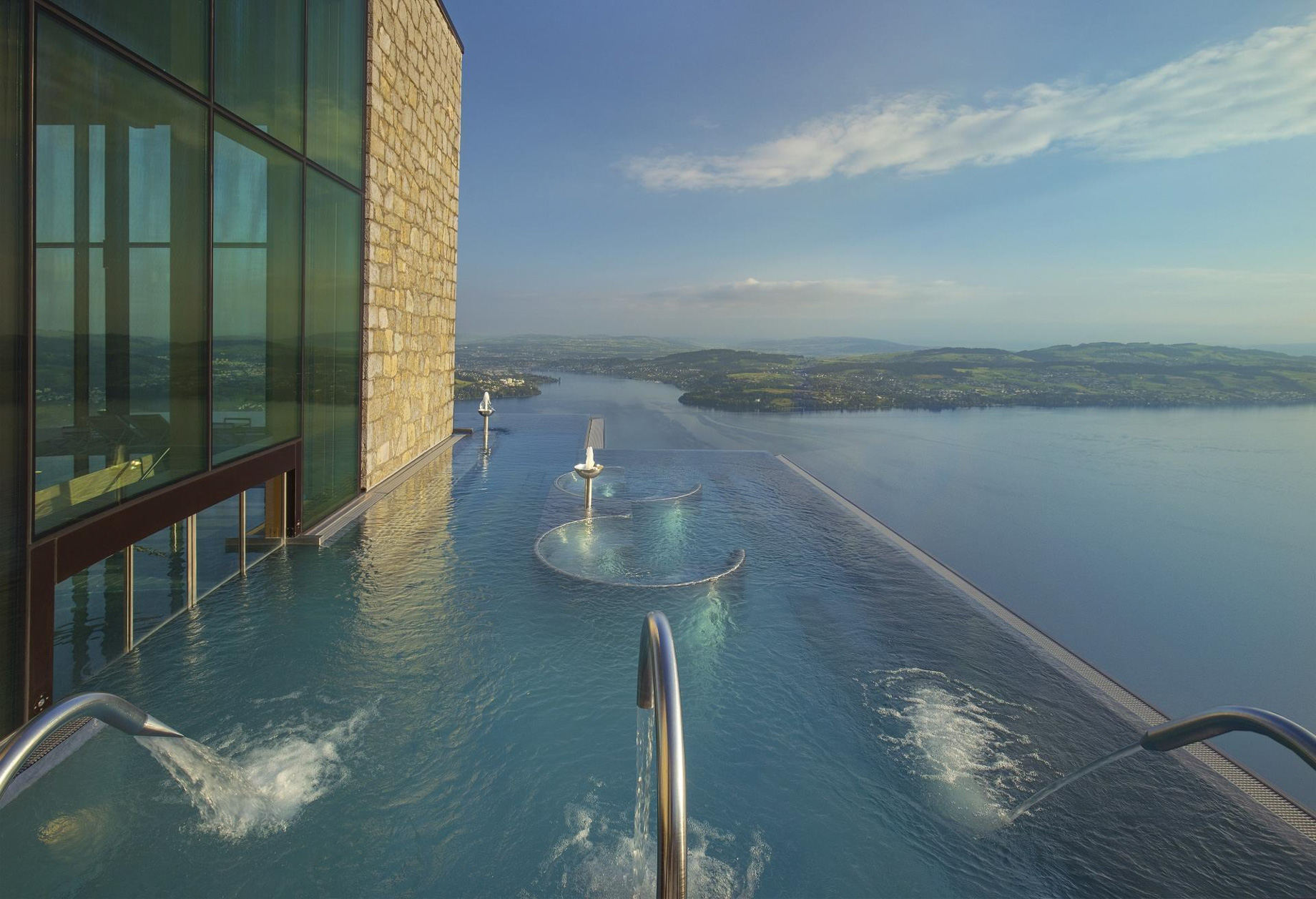 Burgenstock Hotel & Alpine Spa – Obburgen, Switzerland – Alpine Spa Outdoor Infinity Edge Pool View