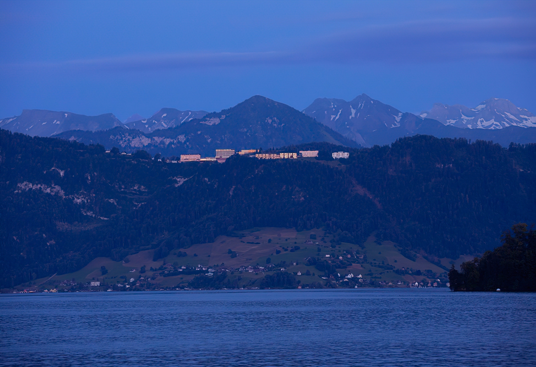 Burgenstock Hotel & Alpine Spa – Obburgen, Switzerland – Buergenstock Resort Lucerne Lake Night View