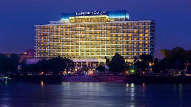 The Nile Ritz-Carlton, Cairo Hotel - Cairo, Egypt - Hotel Exterior Night View
