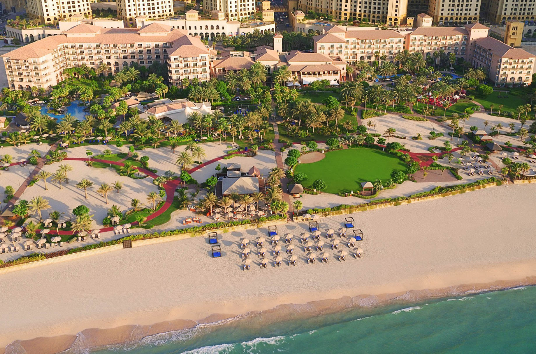 The Ritz-Carlton, Dubai Hotel – JBR Beach, Dubai, UAE – Hotel Aerial View