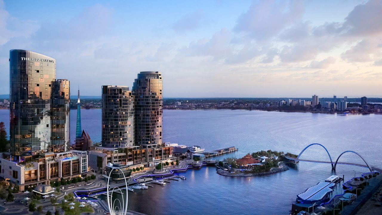 The Ritz-Carlton, Perth Hotel - Perth, Australia - Hotel Aerial View