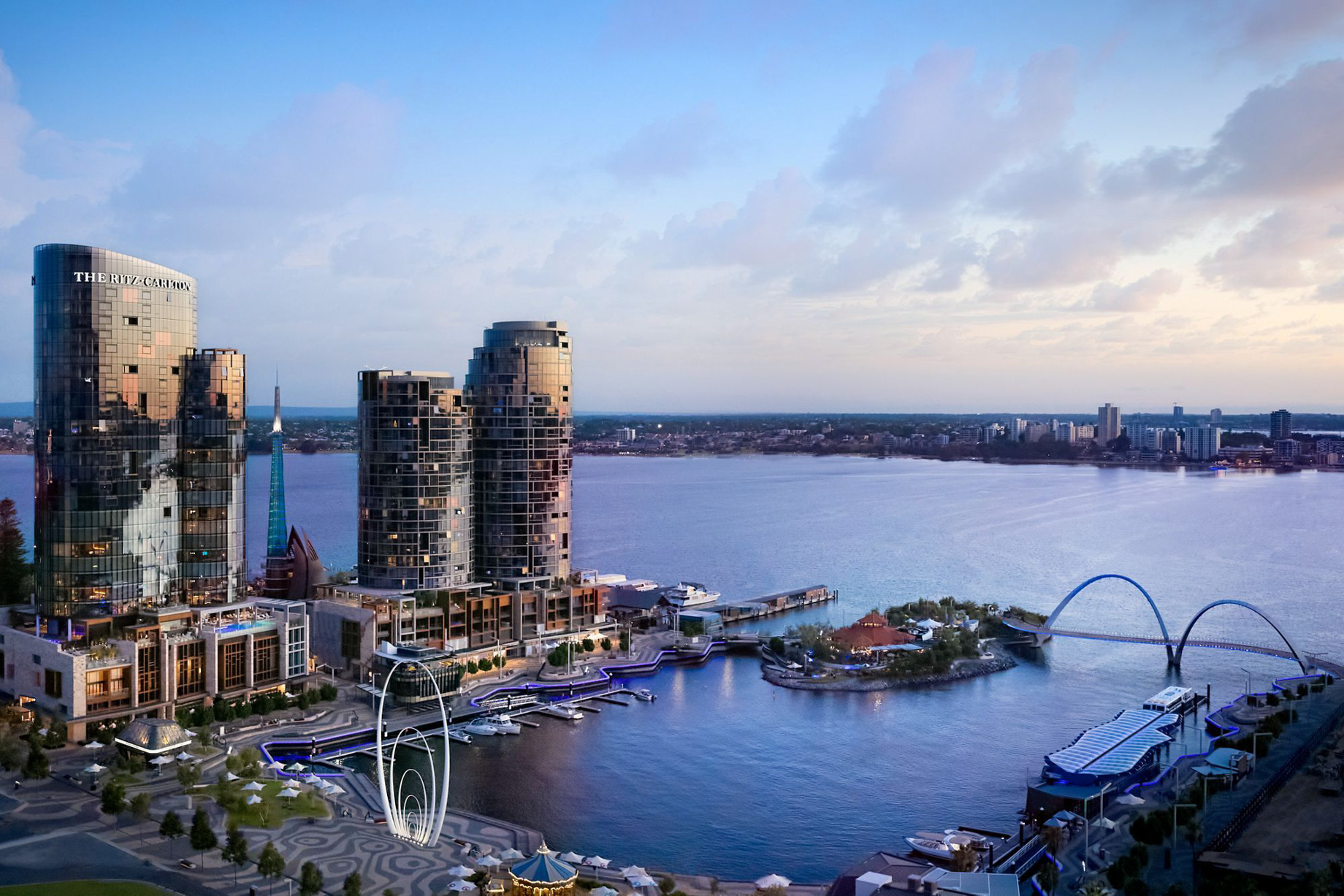 The Ritz-Carlton, Perth Hotel - Perth, Australia - Hotel Aerial View