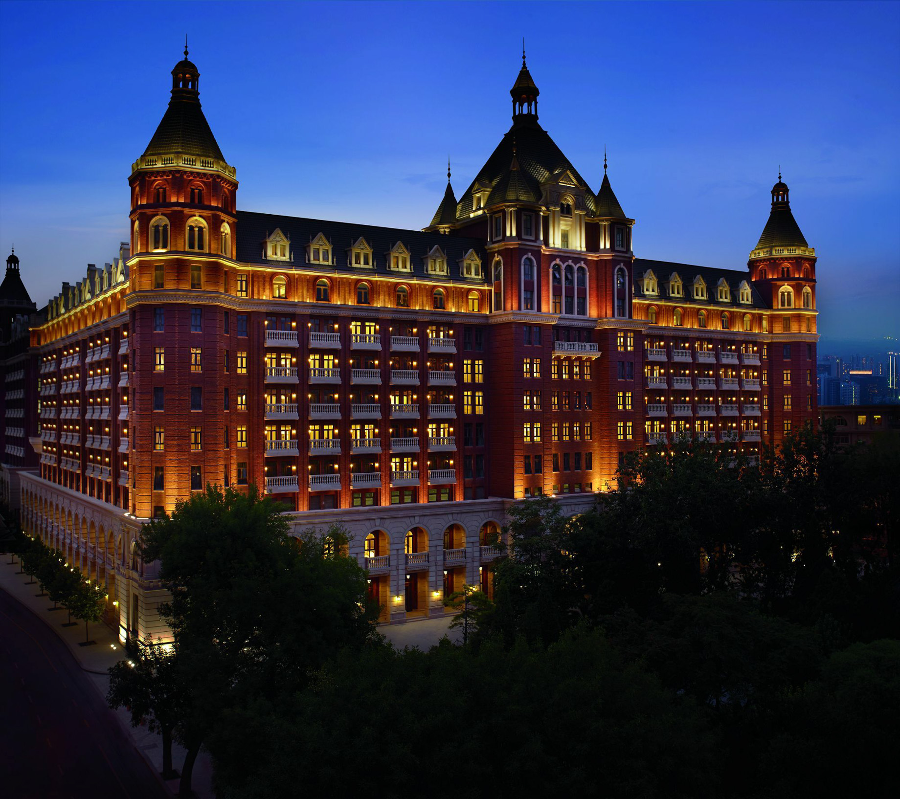 The Ritz-Carlton, Tianjin Hotel – Tianjin, China – Hotel Exterior Night View