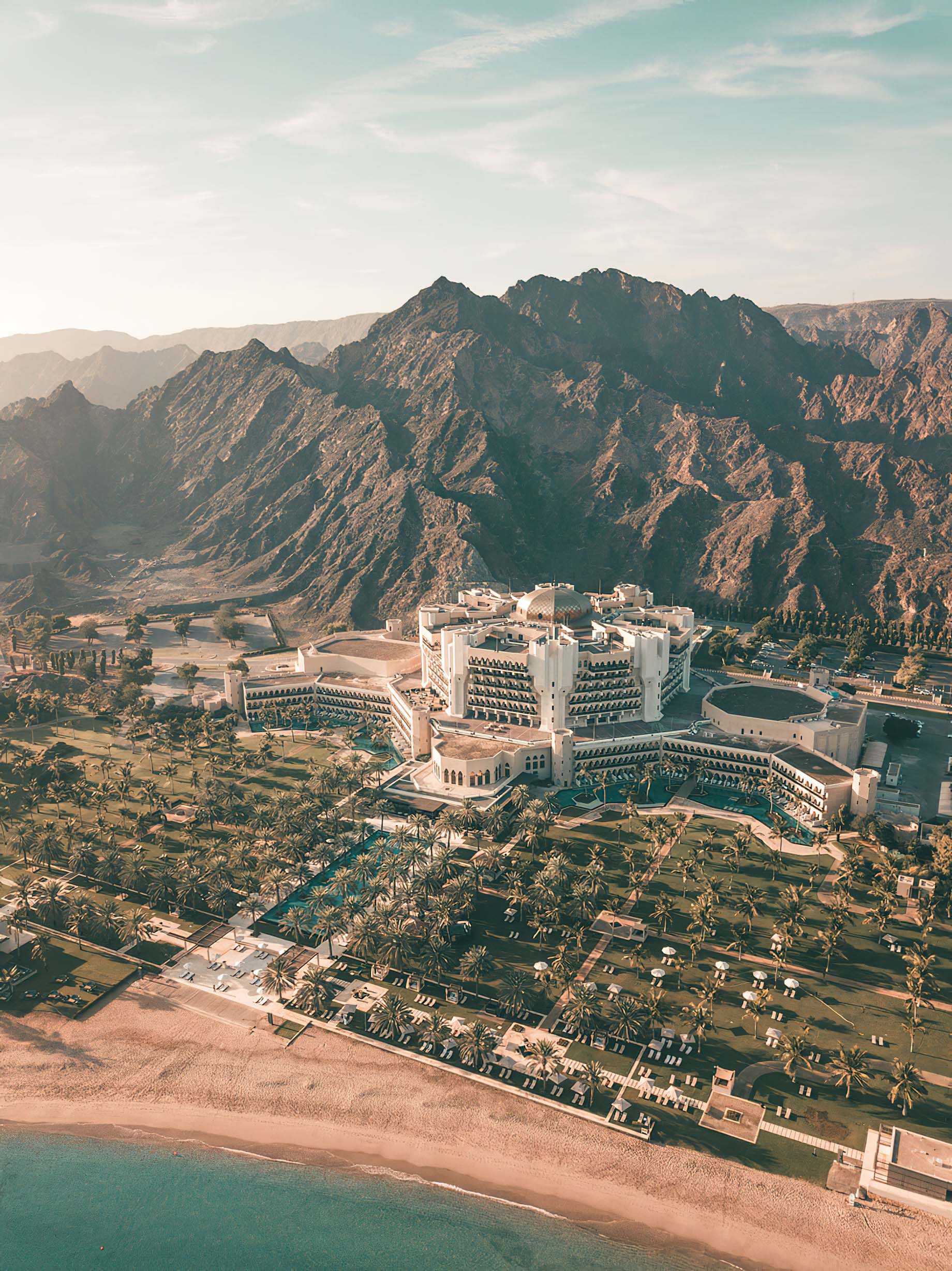 Al Bustan Palace, A Ritz-Carlton Hotel – Muscat, Oman – Hotel Aerial View