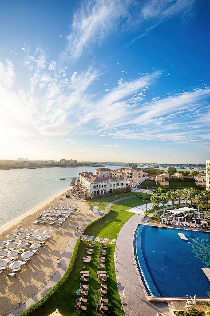 The Ritz-Carlton Abu Dhabi, Grand Canal Hotel - Abu Dhabi, UAE - Hotel Beach Aerial View