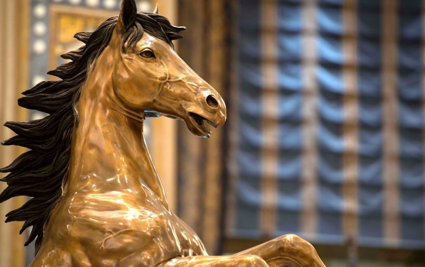 The Ritz-Carlton, Riyadh Hotel - Riyadh, Saudi Arabia - Lobby Arabian Horse Statue