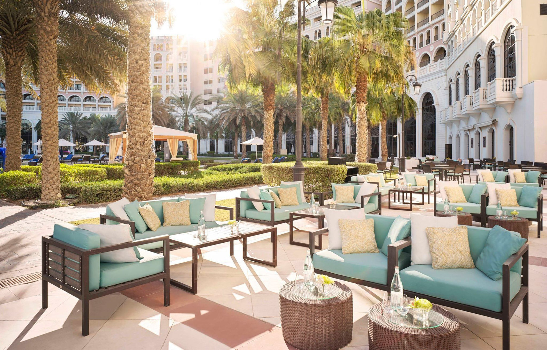 The Ritz-Carlton Abu Dhabi, Grand Canal Hotel - Abu Dhabi, UAE - Pool Deck Outdoor Lounge