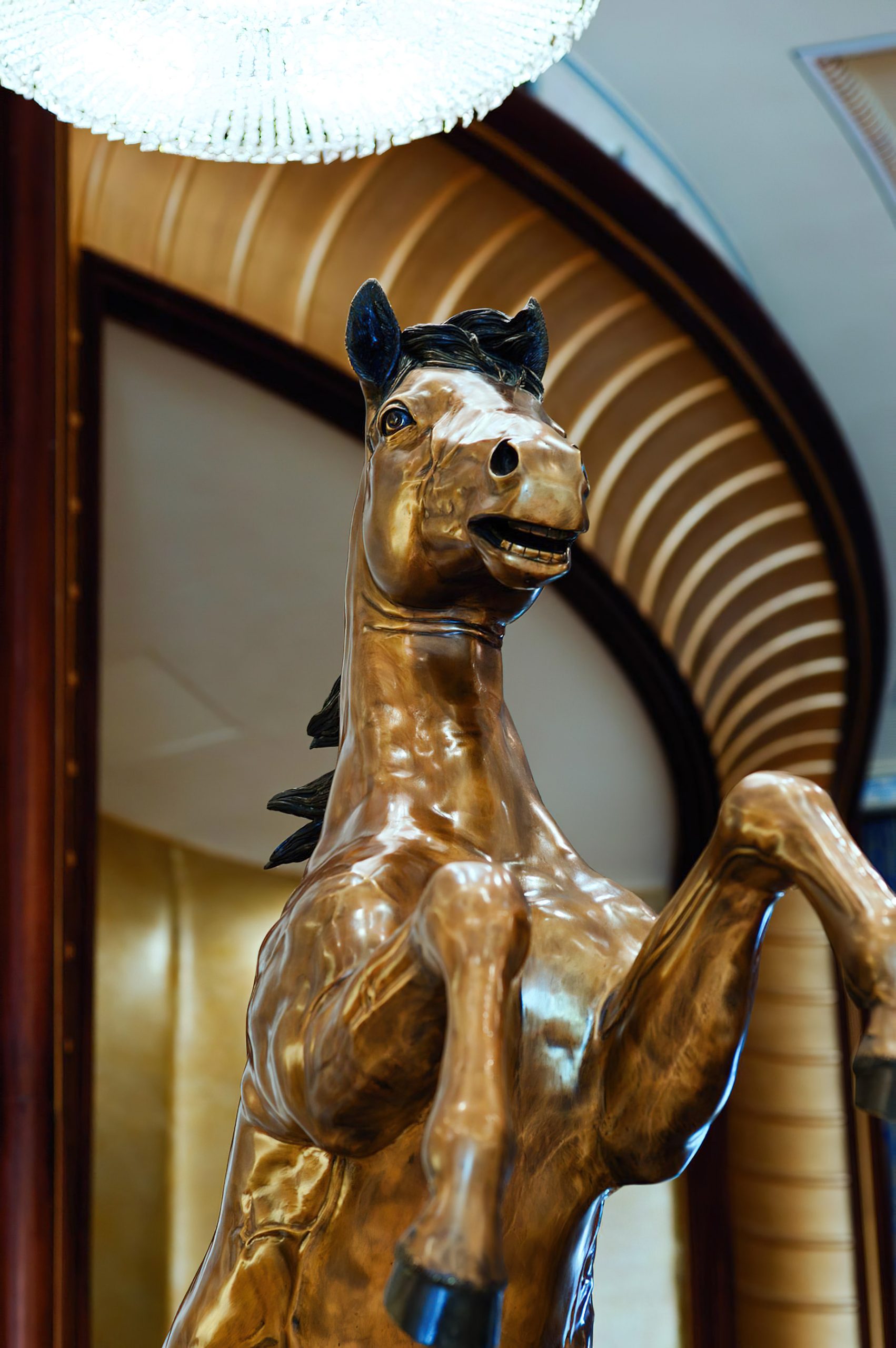 The Ritz-Carlton, Riyadh Hotel - Riyadh, Saudi Arabia - Lobby Arabian Horse Statue