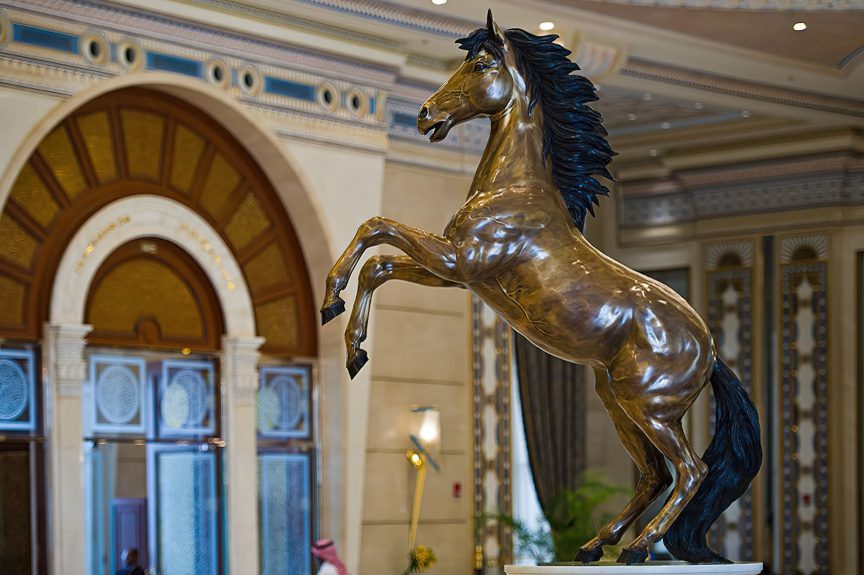 The Ritz-Carlton, Riyadh Hotel - Riyadh, Saudi Arabia - Lobby Arabian Horse Statue